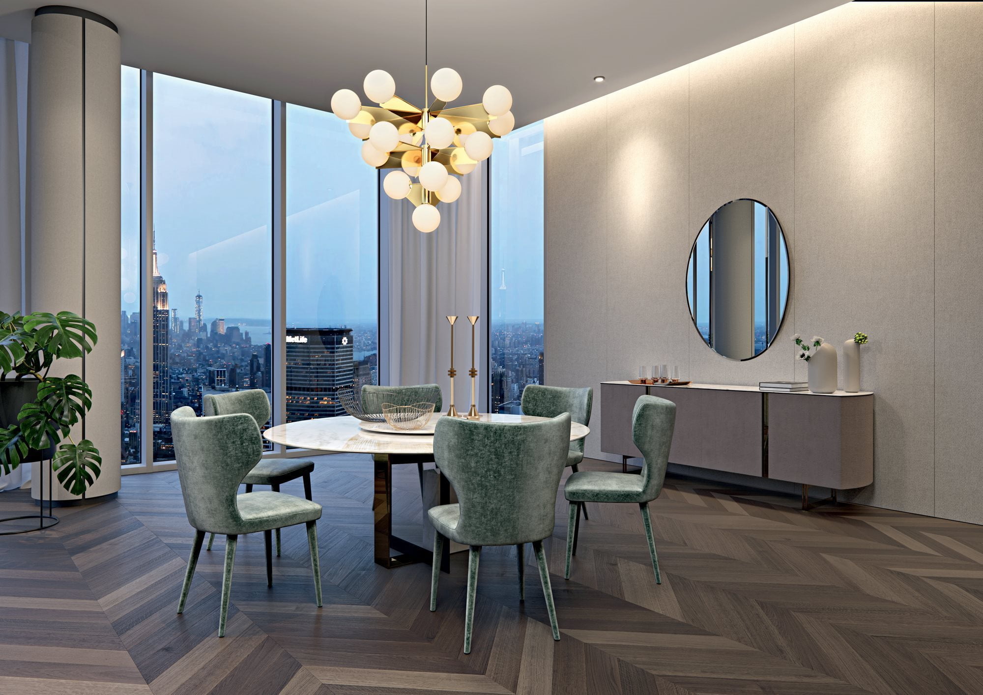 Masa dining rotunda cu cadru auriu negru Moore 2 - Mobila la comanda Vaslui